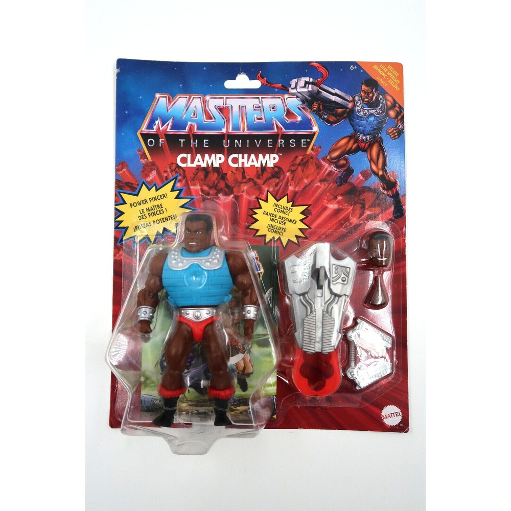 Masters of the Universe Origins Deluxe Clamp Champ Action Figure, 5.5-in Battle
